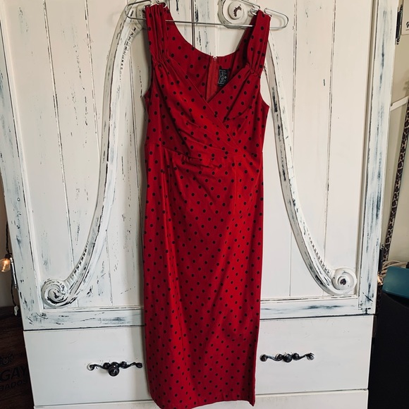 Polka Dot Diva Dress in Red - Picture 2 of 7